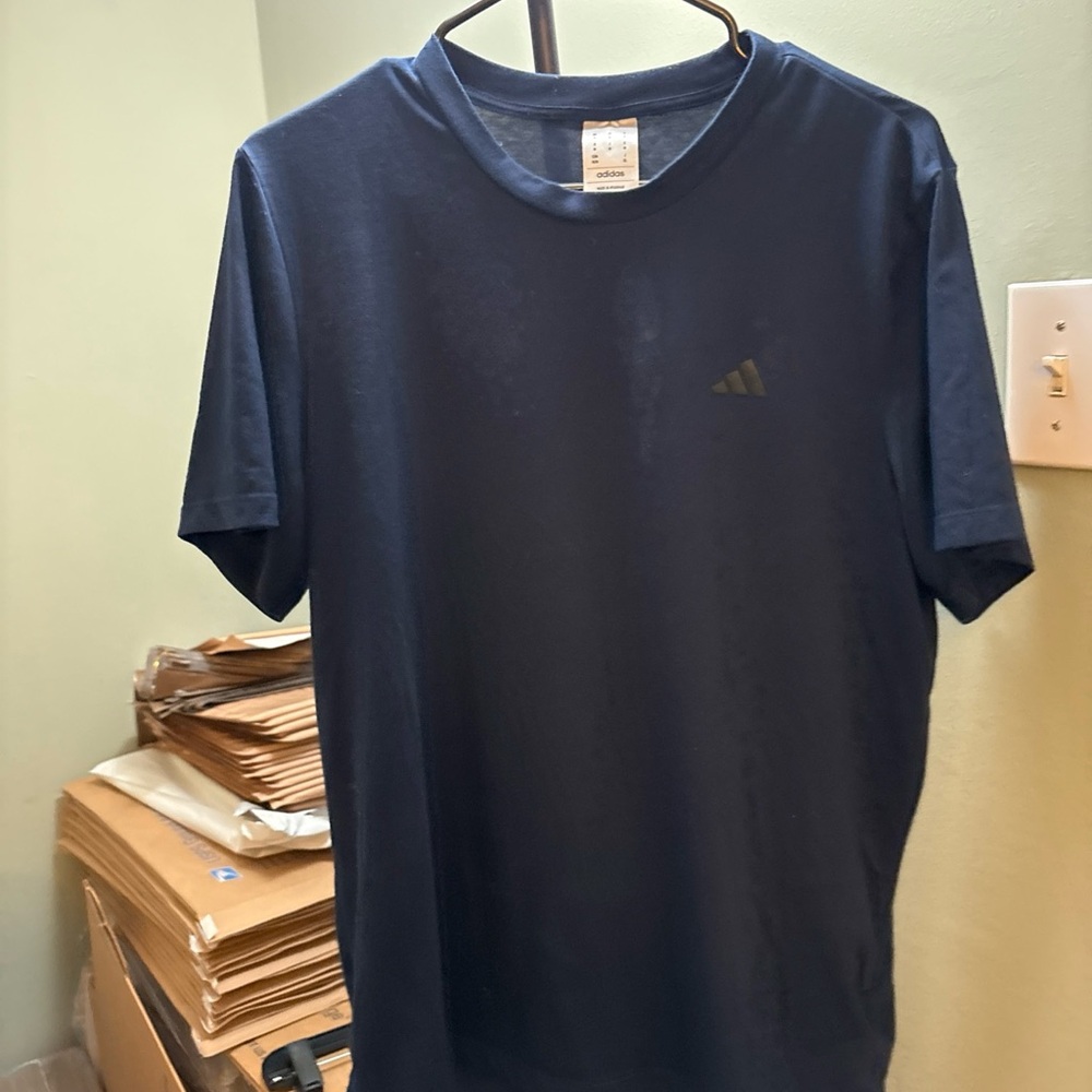 Adidas Men's Dark Blue Short Sleeve Tee